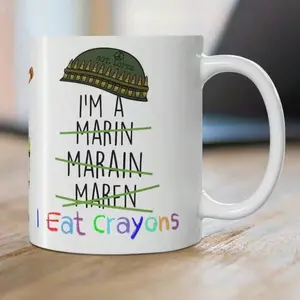 I Eat Crayons Mug, Funny Military Gift, Funny Military Mug, Funny Marine Mug, Military Gift, Birthday Christmas Gift, Military Mug, I Eat Crayons Gift 11Oz