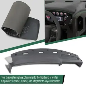 Fit For 94-97 Ram 1500 2500 3500 Soft TPE Dash Cover Dashboard Overlay Gray
