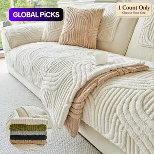 Solid Color Quilted Sofa Cover, Washable Couch Covers, Washable Sofa Slipcover, 1 Count Thickened Non-Slip Sofa Cushion Cover, Soft Dustproof Sofa Protector for Living Room or Office#GLOBAL PICKS