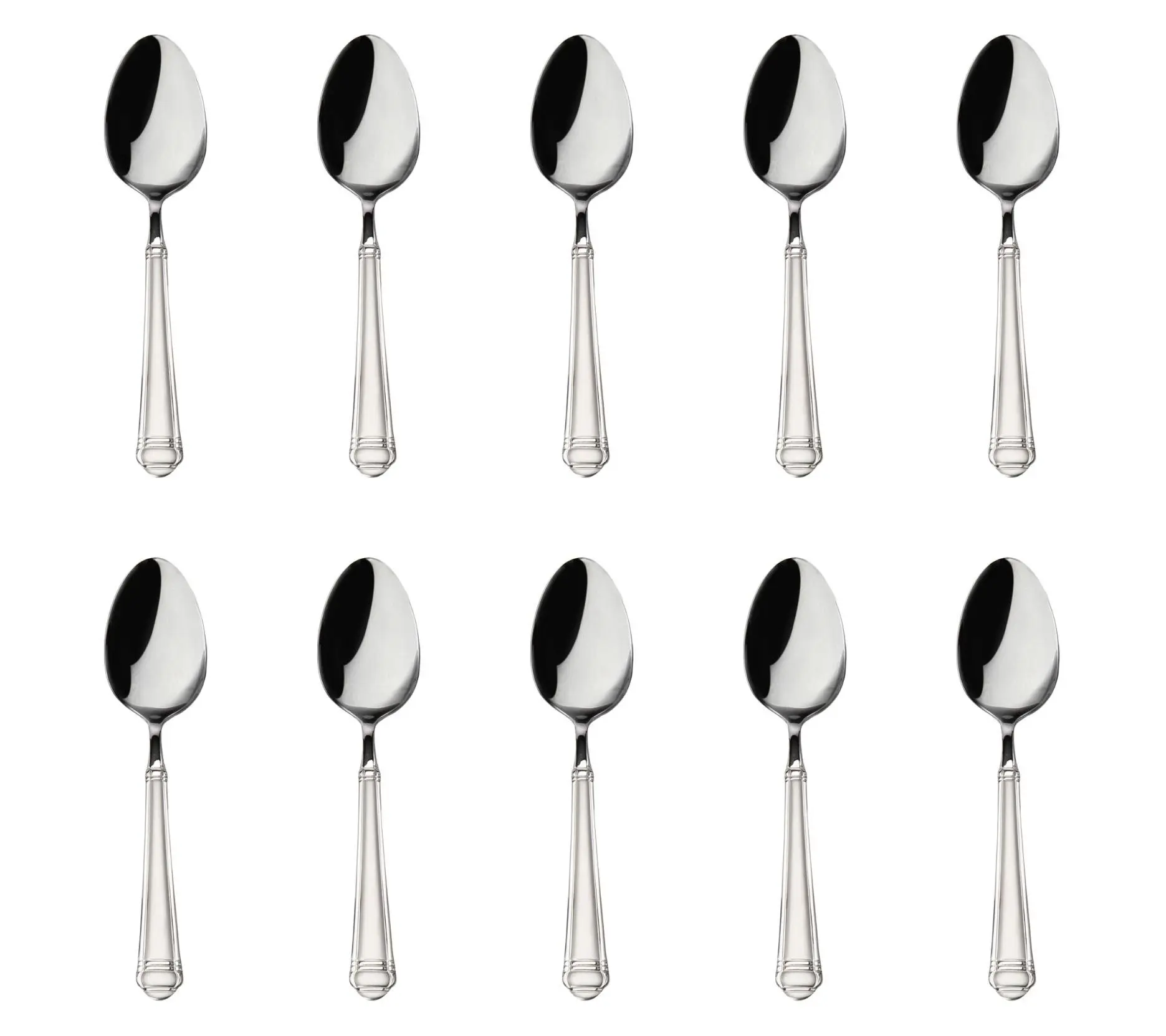 Godinger Set of 10 Crete Sandblast 18/0 SS Teaspoons