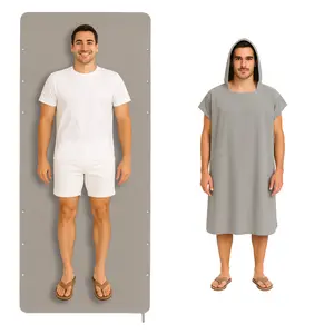 Changing Robe Surf Poncho Beach Towel - Gray, Adult