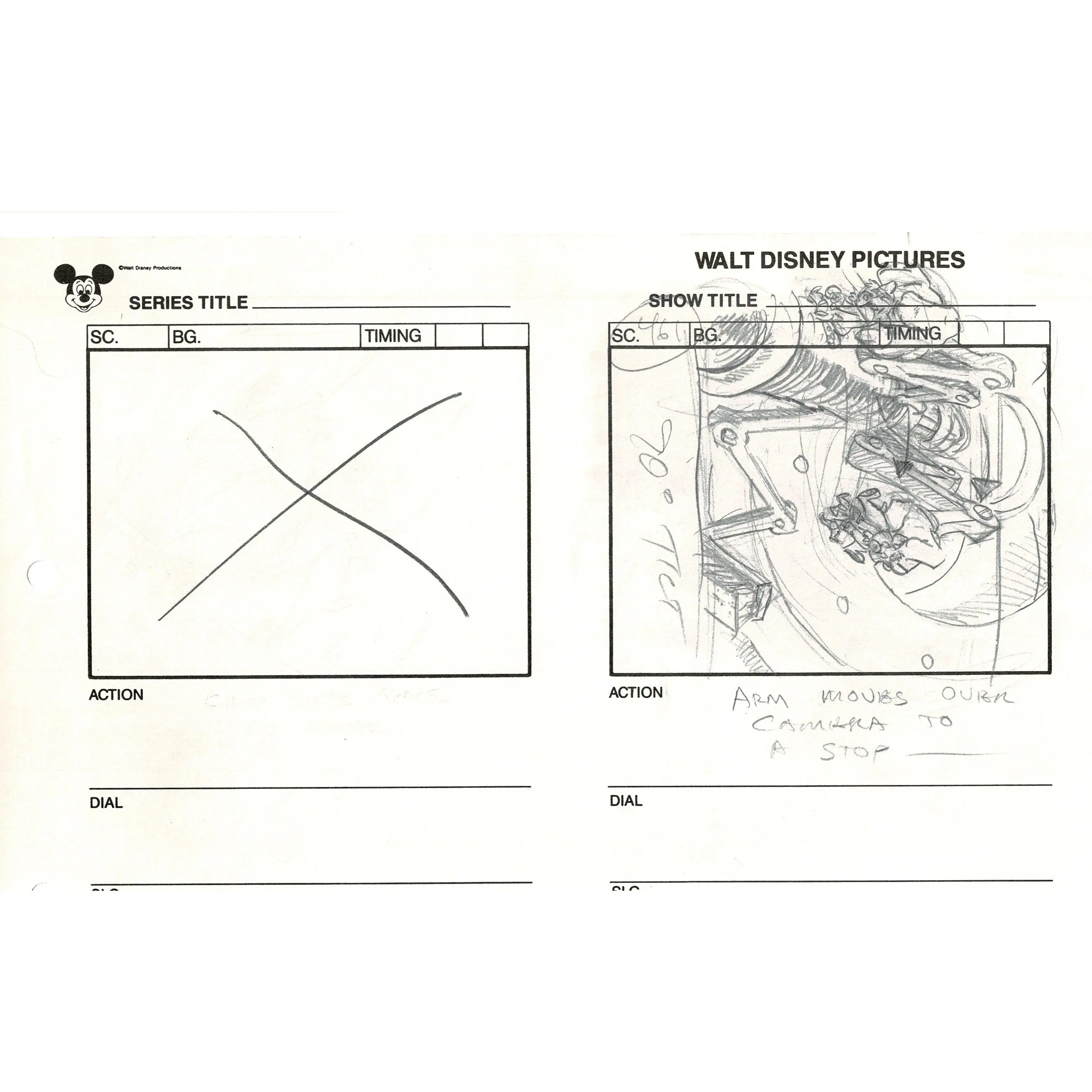 Chip n Dale Rescue Rangers Original Production Animation Storyboard Walt Disney FIRST EPISODE 1988 A113