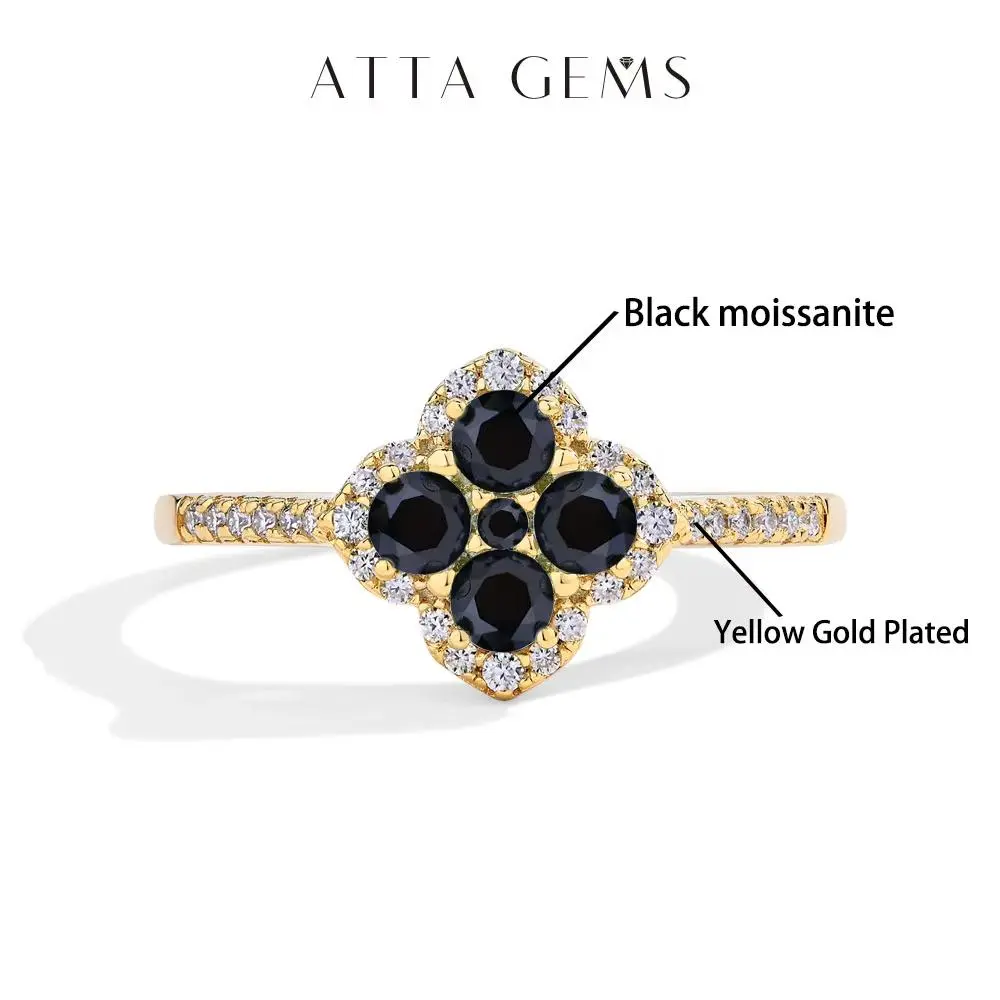 Black Moissanite Yellow Color