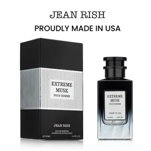 Extreme Musk, Jean Rish, Men Perfume, Eau De Parfum (3.4 Fl Oz / 100ml) with Bergamot-Pepper-Lavender,Long Lasting and Luxury Fragrance, Made In USA