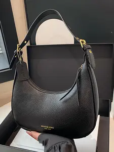 Women's Solid Color Shoulder Bag, Fashionable Dumpling Bag for Daily Used, Casual Trendy Versatile High-quality Daily Commuting Bag, Girl Fashionable Shopping Bag, Casual Crossbody Bags