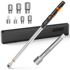 Digital Torque Wrench, 12.54-250.8 Ft.lb /17-340 Nm, 1/2" Drive In Lb Torque Wrench  with Buzzer & LCD , Torque Wrench Set for  Automotive