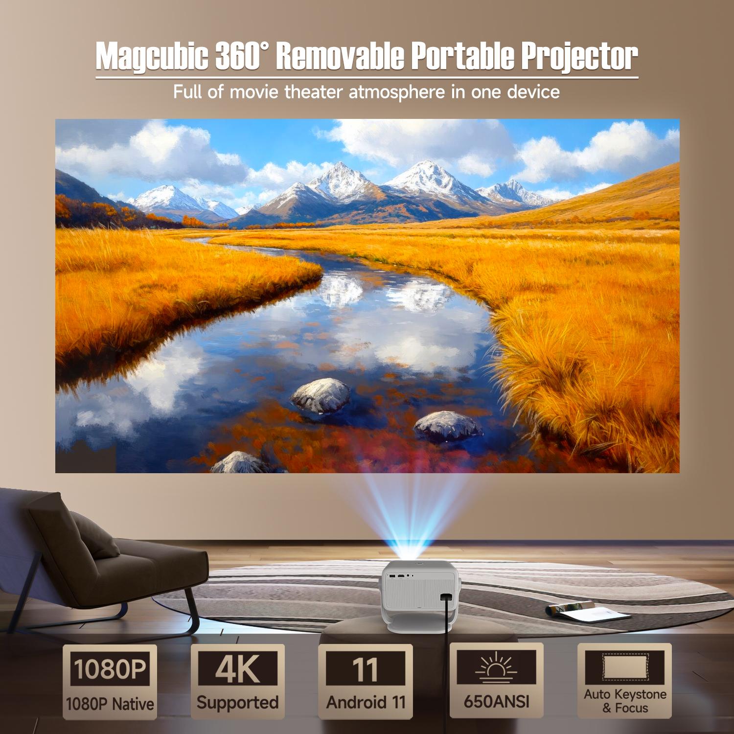 Magcubic 650ANSI L018 4K Projector