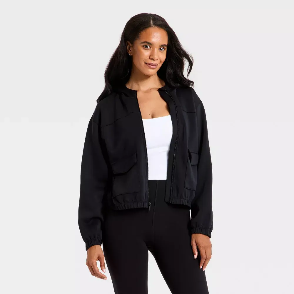 Women's Airy Sleek Full Zip Scuba Hooded Jacket - All in Motion