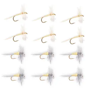 Floating Feather Supply PMD Dry Fly 12 Pack – Pale Morning Dun Trout Size 12-18
