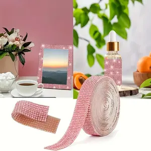 Transparent self-adhesive strips, with shiny stickers, suitable for DIY bracelets, earrings, craft decorations, wedding parties, mobile phone decorations, gift packaging, etc.