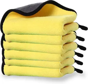 Microfiber Towels for Cars (Pack of 6) - High GSM, Soft, Lint-Free, Highly Absorbent Rags for Car Wash, Detailing & Home Cleaning