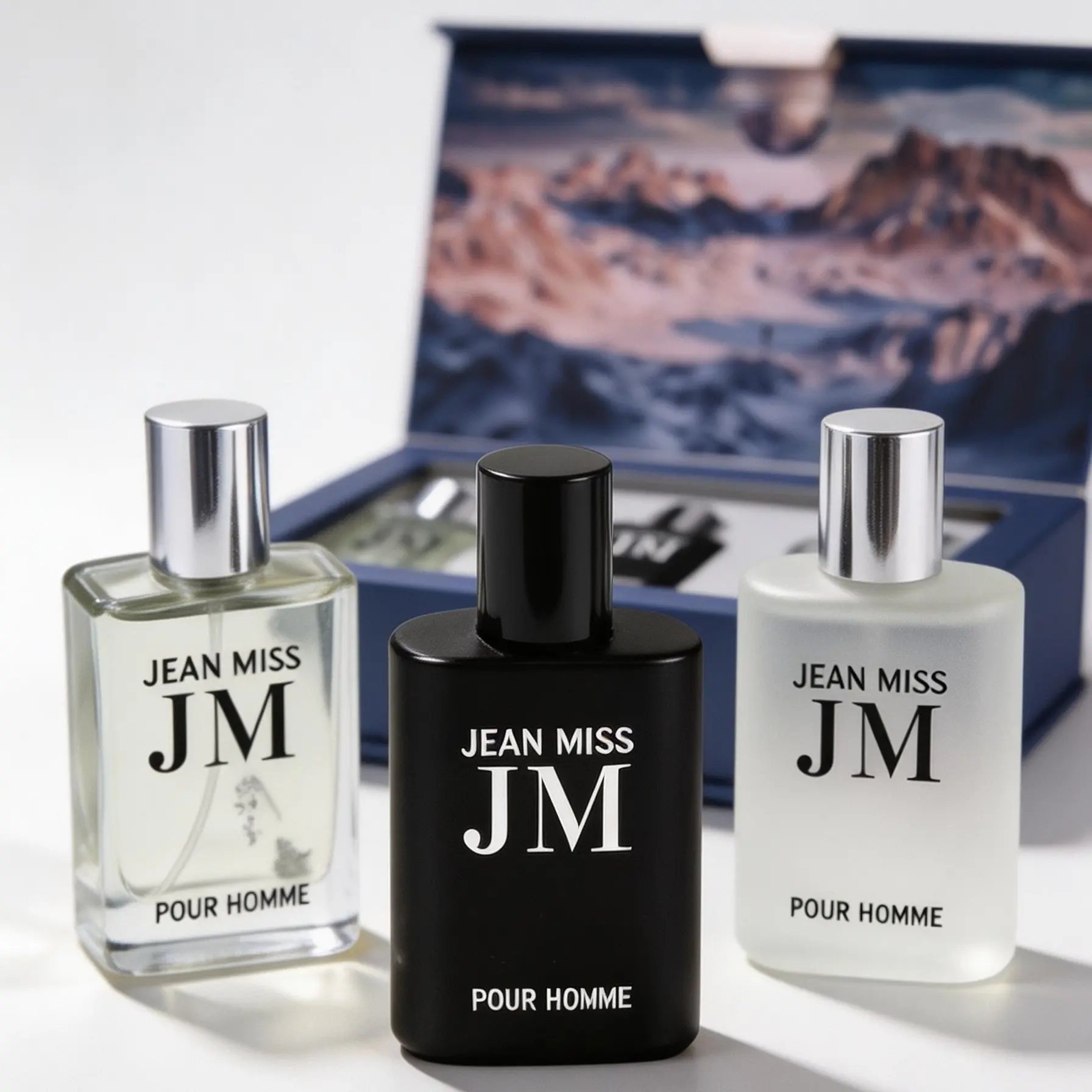 Blue Ocean Men's Perfume Set, 3 Counts/box Long Lasting CologneFragrance, Daily Use Fragrance for Men, Gift for Boyfriend,Gift for Men, Cologne Discovery Set, body mist，Perfume Gift Sets,Fragrance Ensemble Set toilette spray gift box woman