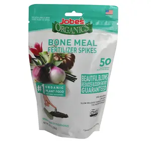 Jobe's Organics Bone Meal Fertilizer Spikes, Strong Root Development for Bulbs, Tomatoes, Roses, and Other Flowering Plants, 50 Count