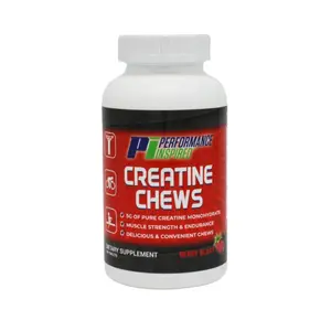 Performance Inspired Nutrition - Creatine Chew - 120 Count - 5g Creatine Monohydrate - Berry Blast Flavor