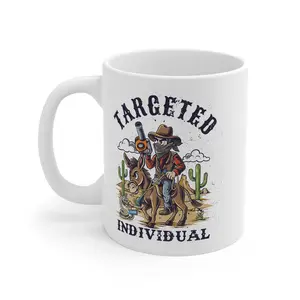 Targeted Individual Mug — Vintage Western Cowboy Design