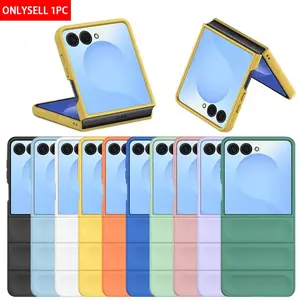 Candy-colored Protective phone case Cover with Phantom Shield fingerprint protection and hard PC back plate, suitable for Samsung Galaxy Z Flip7, Z Flip7FE, Z Flip6, Z Flip5