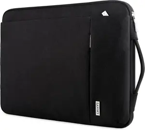 LANDICI 360° Protective Laptop Sleeve 11.6 Inch for Surface Pro 7 8 9/Laptop Go 2 3, Macbook Air 11, Small Computer Bag Carrying Case for 11-12 Inch Chromebook, Slim, Shockproof, Waterproof, Black