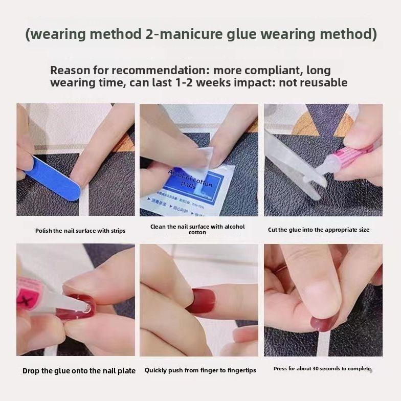 YR 100-1000sets Factory Wholesale Handmade Press-On Nails Selectable Size Length Random Style Solid Surprise Combinations