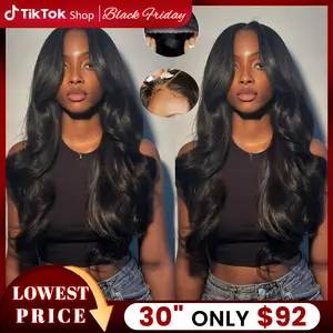 Ready To Go 13x4 Glueless Wig Human Hair Body Wave Wigs Pre Cut 6x4 Lace Closure Human Hair Wigs Pre Plucked Ready to Wear Human Hair Wigs For Women TikTokShopBlackFriday