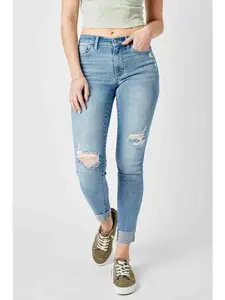 Judy Blue Mr Destroy & Cuff Skinny Jean
