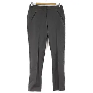 Alfani Faux-Leather-Trim Slim-Leg Pan Urban Olive Pants