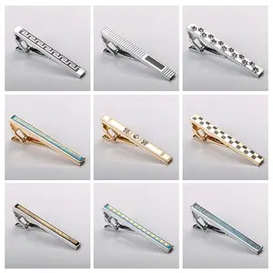 Brushed Metal Tie Clip, Fashion Men's Formal Business Tie Clip, Premium Gold & Silver Metal Clip