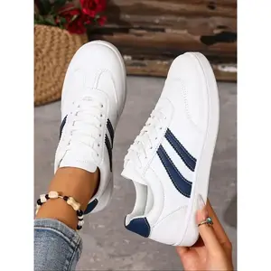 Women's Center Tie Sneakers, Trendy Fashion Sneaker, Fashionable Comfortable Walking Shoes, Perfect for Casual Daily Wear & Outdoor Activities