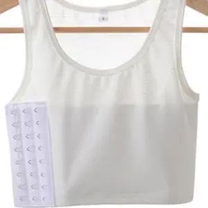 VibeFit 2026 New Transgender Tomboy FTM Chest Binder Adjustable Affordable Mesh Breathable and Strong Compression Tank Top Trans Bra Binder