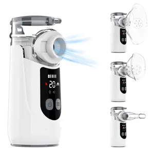 Handheld Portable Mist Device with Digital Display, Quiet Operation, Self-Clean Mode, Rechargeable for Home & Travel respiratory care include battery portable smart humidifier