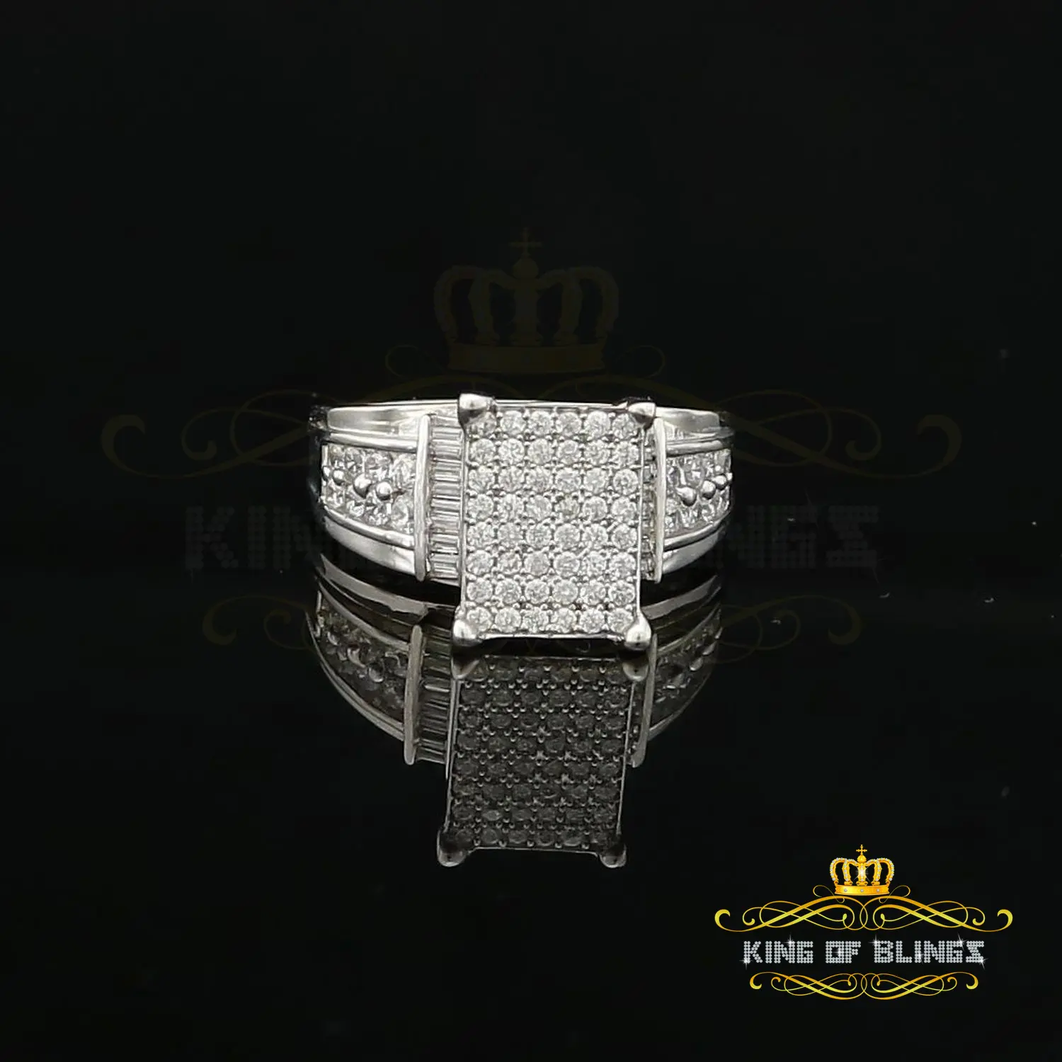 925 Sterling White 2.08ct Cubic Zirconia Silver Cinderella Women's Ring size 8