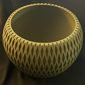 Green 3d printed high strength flower pot. home improvement