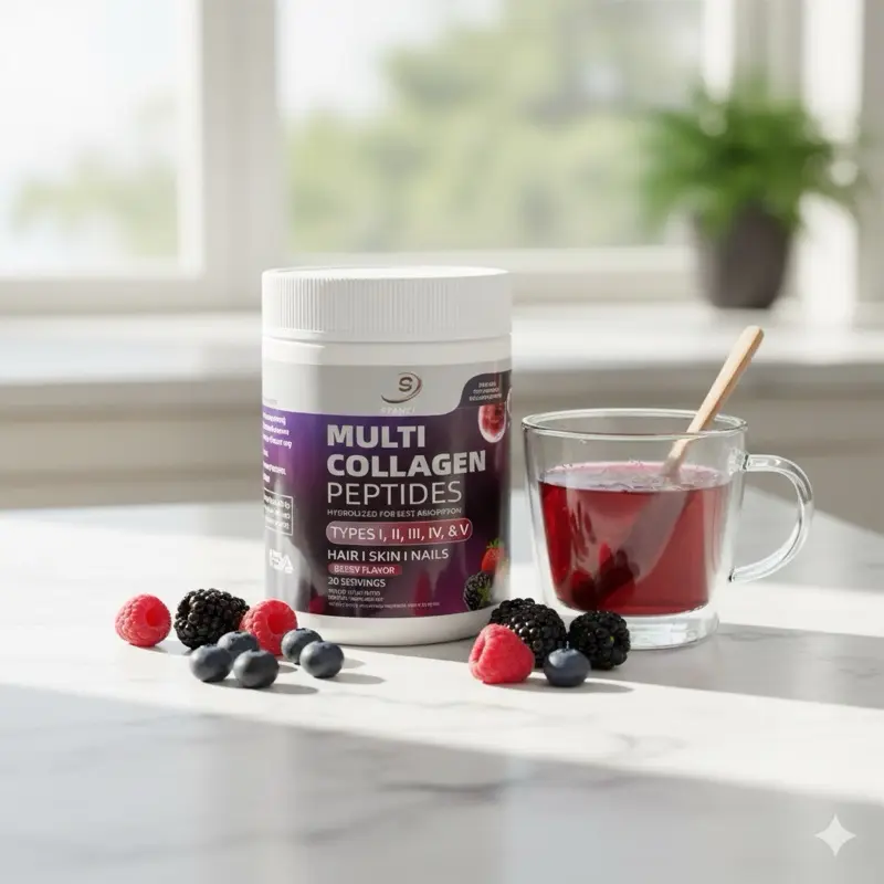 Multi collagen peptides for skin, hair , nails flavor berries
