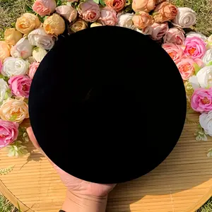 Natural Obsidian Mirror, High-Quality Quartz Crystal Decorative Wall Art, Home Decoration Gift, Includes Base Stand