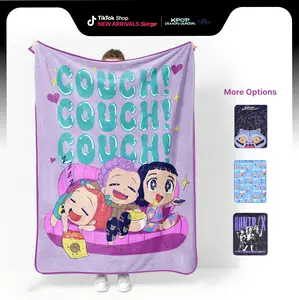 Jay Franco Netflix KPop Demon Hunters Plush Throw Blanket – Ultra Soft Cozy Plush Fleece for Bed, Couch, Sofa, Home Décor, Official Licensed