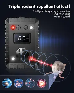 Ultrasonic Car Rodent Repellent, Car Mouse Repellent Plug in Battery Operated, Ultrasonic Rodent Repellent for Car Engine, Effective Mouse Deterrent Keeps Rats and Mouse Traps for Car,Attic,Barn