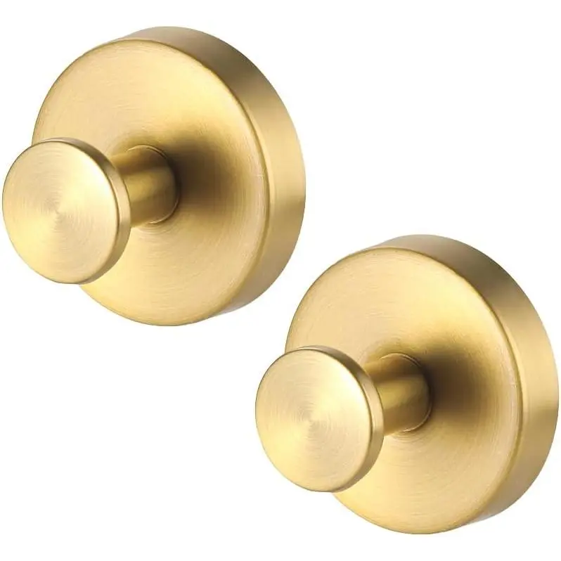 Suction Cup Wreath Hanger，Suction Cup Hooks Hanging 15 Lbs，Waterproof Suction Cup Wreath Holder for Windows (Gold, 2)
