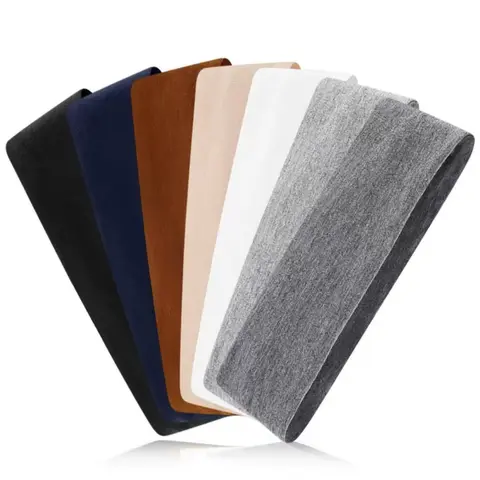 CHUDI Women's Plain Soft Stretch Wide Band Elastic Fabric Sports Headbands (1 Pack) - Sweat Bands for Head, Training Headband, Great for Yoga Practice, Workout Wear (Colors Shipped Randomly)