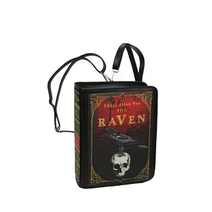 The Raven Vinyl Book Backpack Purse – 11 Inches High - Your Ultimate Gothic Literature Fashion Accessory Statement