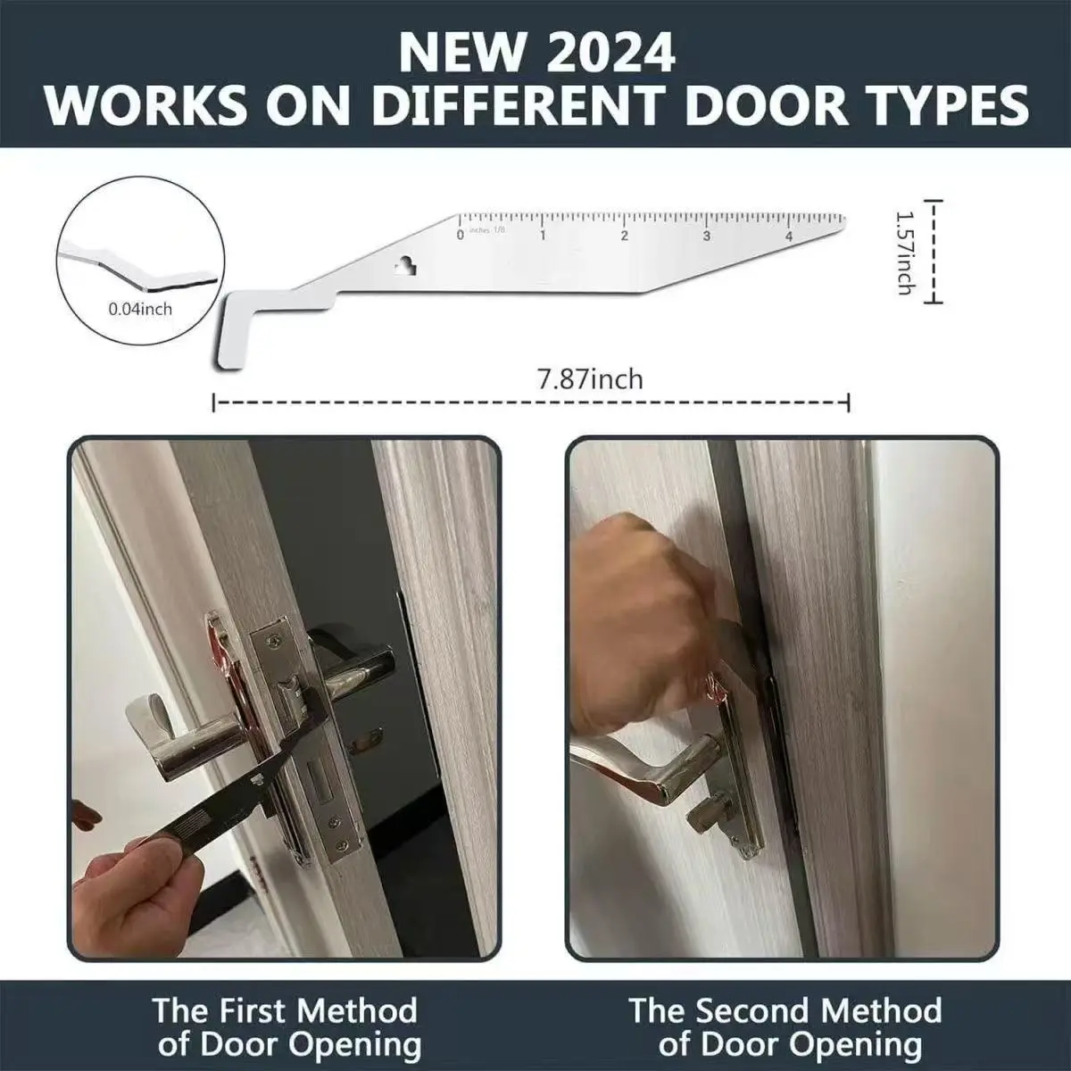 Stainless Steel Tweezer with Measuring Marks - Precision Sports & Outdoor Accessory for Secure Grip, Accurate Handling, Portable Door Opening