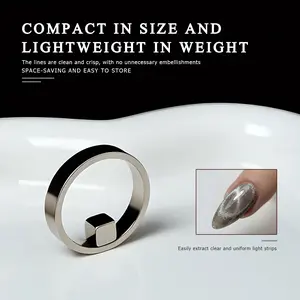 Nail Art Bestseller 3-Second Hollow Cat Eye Nail Tool, New Strong Circular Magnet, Beginner Assistance Tool for Easy Application