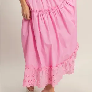Pink Eyelet Skirt