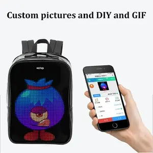 NEW LED Display backpack Business travel Laptop Backpack Men DIY Smart school woman WIFI advertise