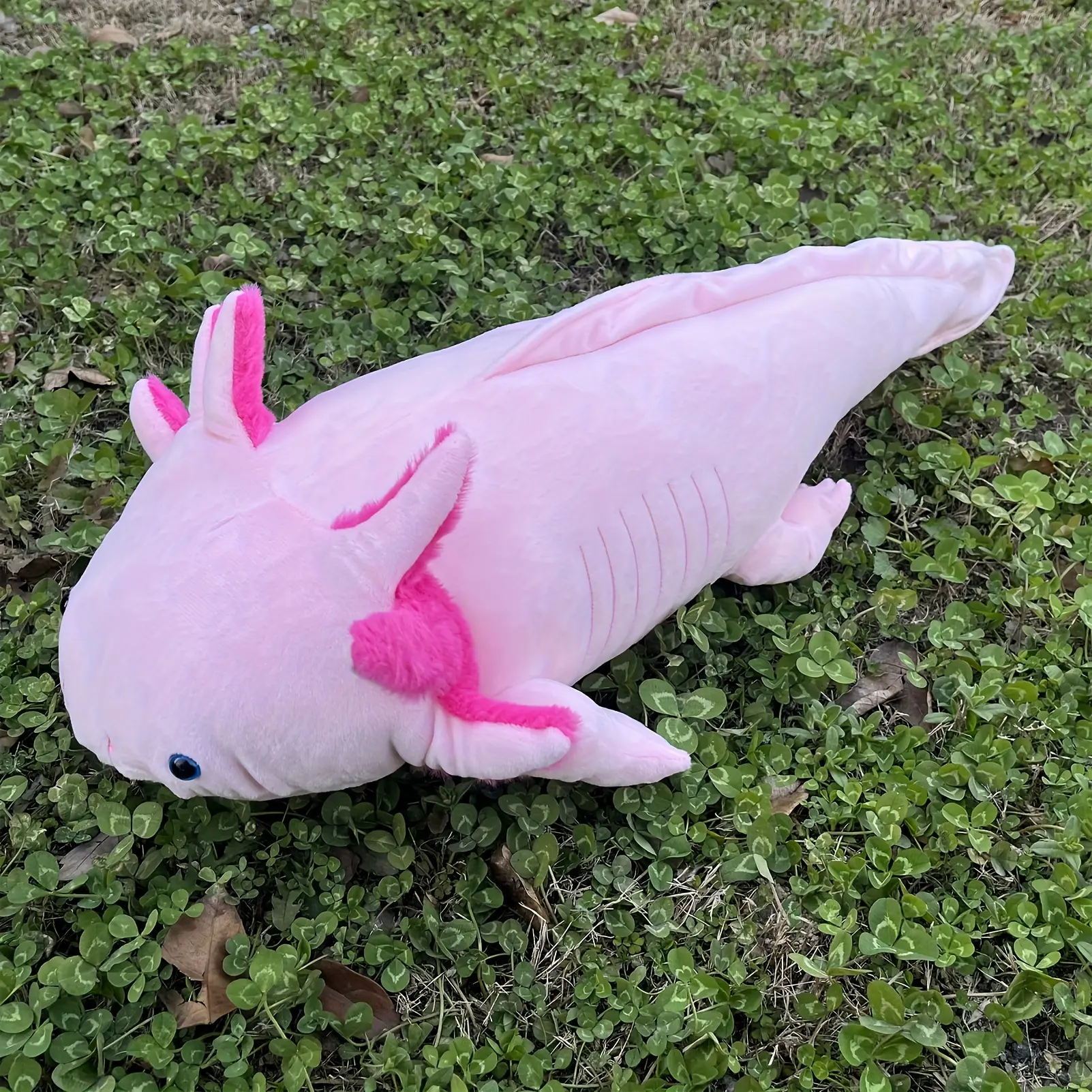80Cm/31.49In Lifelike Cartoon Axolotl Stuffed Animal - Soft And Cuddly Ambystoma Toy for Home Decor, Birthday Celebrations, Easter, Halloween, Christmas Presents, And Eid Mubarak Festivities