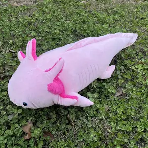 80Cm/31.49In Lifelike Cartoon Axolotl Stuffed Animal - Soft And Cuddly Ambystoma Toy for Home Decor, Birthday Celebrations, Easter, Halloween, Christmas Presents, And Eid Mubarak Festivities