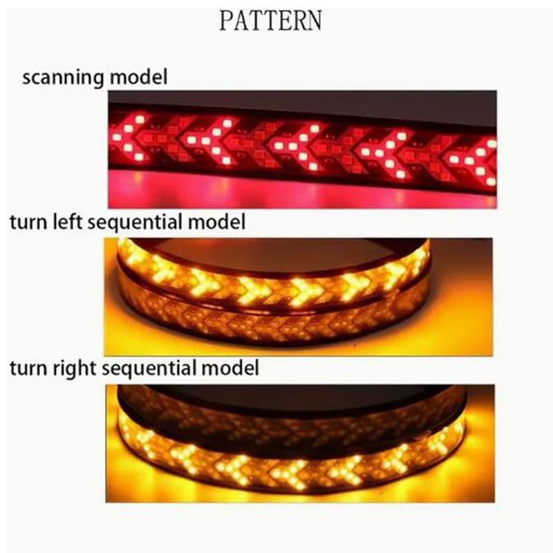 12V/24V LED Truck Tail Light Strip, Flexible Turn Signal Brake Light, Universal LED Car Exterior Signal Tail Light for Pickup SUV RV, Led Tailgate Lights