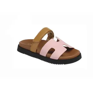 Holly Slides - Pink / Camel
