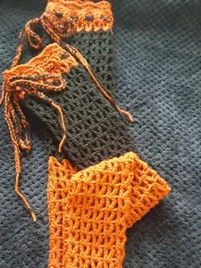 Crochet thigh high socks