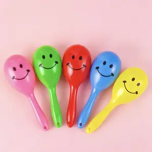 Smiley Face Sand Hammer Parrot Rattle Toy, Chewable & Shakable, Ideal for Parrot Foot Gripping, Relieves Boredom & Stress