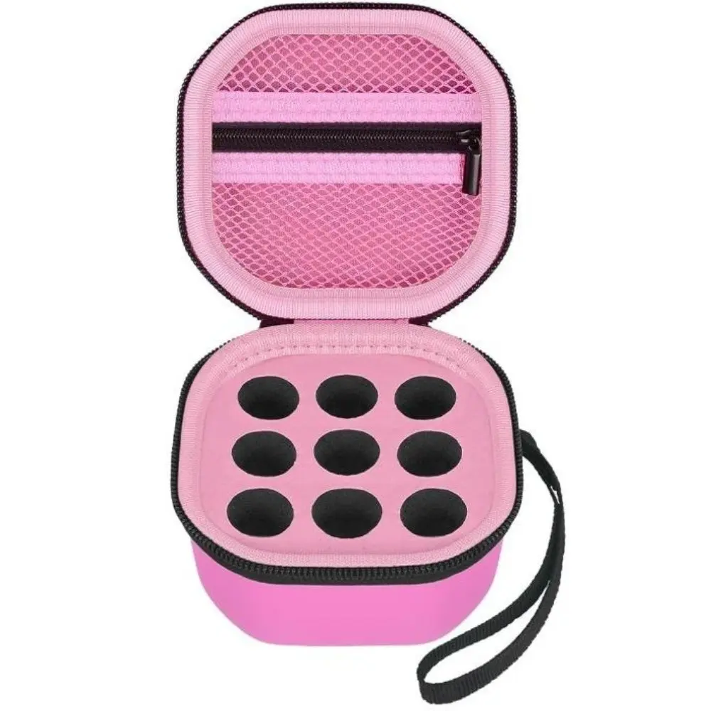 Insulin Fridge Holder Vial Storage Case for Fridge, Fits Standard 10ml U-100 Short Vials, Hard Shell Insulin & Peptide Vial Protector with Wrist Strap, No Ice Pack, Zipper Storage Box, Peptide Storage Container -  (9-Slot) (Box Only)
