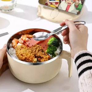 Large Capacity Stainless Steel Noodle Bowl, Commercial Kitchen Anti-Scald Non-Slip Soup Bowl, Durable Scratch Resistant Rice Container, Serving Bowls